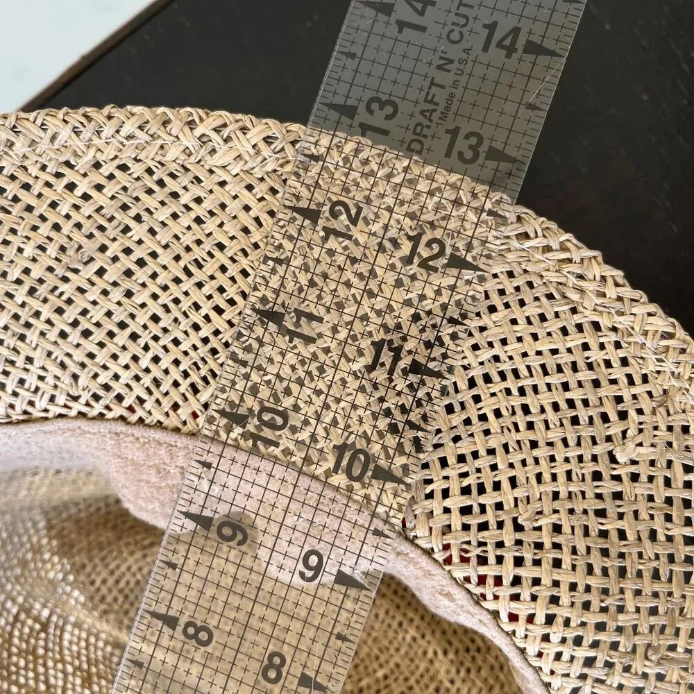 VTG Panama Style Sun Hat Open Weave Summer Hat Resort Unisex USA